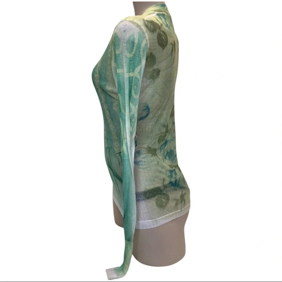 Alchemic Size S/M Vintage Blue Burnout Tee. New with Tag. - Picture 2 of 3